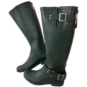 Steve Madden Hunter Green Tsunami Rain Boots Size 7